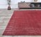 Türkischer Vintage Oushak 7x10 Teppich aus Roter Wolle 4