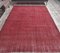 7x10 Vintage Turkish Oushak Handmade Red Wool Rug 2