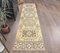 Tapis de Couloir 2x11 Vintage Oushak Fait Main en Laine, Turquie 2