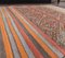 Tapis Kilim Vintage 4x4 Vintage en Laine d'Oushak Faite à la Main 4