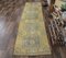 3x9 Vintage Turkish Oushak Handmade Mustard Wool Runner Rug 2