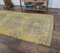 Tapis Oushak Vintage Fait à la Main en Laine Moutarde, Turquie, 3x9 4