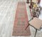 Tapis de Couloir 2x11 Vintage Oushak en Laine Tissé à la Main Rouge, Turquie 2