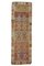Handgemachter 4x12 türkischer Vintage Kilim Ouschak Teppich aus handgewebter Wolle 1