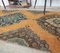 Alfombra de pasillo turquesa Oushak turca vintage de 3x13, Imagen 5