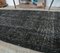 Alfombra Oushak turca vintage de lana negra hecha a mano 3x9, Imagen 5