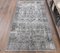 4x7 Vintage Turkish Oushak Handmade Wool Floral Rug in Gray 2