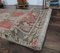 Tapis Oushak 3x10 Vintage Fait Main en Laine Rouge & Or 7