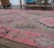 Tapis de Couloir 2x9 Vintage Oushak Fait Main en Laine Rose, Turquie 5