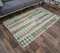 Tapis Check 4x6 Vintage Oushak Fait Main en Laine, Turquie 3