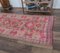3x8 Vintage Turkish Oushak Hand-Knotted Pink Wool Runner, Image 4