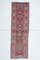 3x8 Vintage Turkish Oushak Hand-Knotted Pink Wool Runner 1