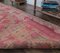 3x8 Vintage Turkish Oushak Hand-Knotted Pink Wool Runner 6