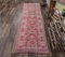 3x8 Vintage Turkish Oushak Hand-Knotted Pink Wool Runner 2