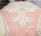 3x7 Handgeknüpfter orientalischer Mid-Century Oushak Teppich aus roter Wolle 5