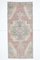 3x7 Handgeknüpfter orientalischer Mid-Century Oushak Teppich aus roter Wolle 1