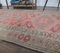 3x12 Vintage Turkish Oushak Hand-Knotted Pink Wool Runner 5