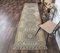 3x11 Vintage Turkish Oushak Handmade Wool Runner Rug in Beige, Image 2