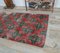 3x7 Vintage Turkish Oushak Handmade Wool Runner Rug in Red, Image 4