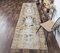 3x12 Antique Turkish Oushak Handmade Neutral Wool Runner Rug 2