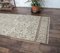 Tapis de Couloir 2x10 Vintage Oushak Fait à la Main Floral en Laine, Turquie 4