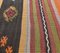 Tapis Kilim Oushak Vintage Fait Main en Tissu Orange, Turquie, 5x10 5