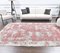 7x10 Antique Turkish Oushak Handmade Red Wool Floral Rug, Image 3