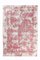 Handgeknüpfter handgewebter roter türkisfarbener 7x10 Ouschak Teppich aus roter Wolle mit floralem Wollbezug 1