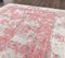 Handgeknüpfter handgewebter roter türkisfarbener 7x10 Ouschak Teppich aus roter Wolle mit floralem Wollbezug 5