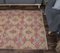 4x8 Vintage Turkish Oushak Handmade Wool Carpet in Red 4