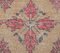 4x8 Vintage Turkish Oushak Handmade Wool Carpet in Red 5