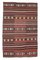 6x9 Vintage Turkish Oushak Handmade Red Wool Kilim Area Rug, Image 1