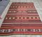 Tapis Kilim Oushak Vintage Fait à la Main en Laine Rouge, Turquie, 6 x 9 2