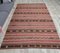 6x10 Vintage Turkish Oushak Handmade Red Wool Kilim Area Rug, Image 2