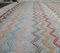 5x9 Vintage Turkish Oushak Handmade Zigzag Kilim Area Rug, Image 4