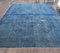 9x13 Vintage Turkish Night Blue-Colored Carpet in Handmade Wool 2