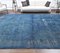 9x13 Vintage Turkish Night Blue-Colored Carpet in Handmade Wool 3
