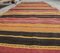 4x12 Vintage Turkish Oushak Handmade Wool Kilim Runner Rug 4