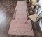 3x9 Vintage Turkish Oushak Hand-Knotted Wool Runner Carpet 2