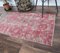 Tapis Oushak 3x5 Vintage Fait Main en Laine Rose 4