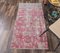 Tapis Oushak 3x5 Vintage Fait Main en Laine Rose 2