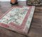 2x4 Vintage Turkish Oushak Handmade Floral Beige Wool Runner Rug 7