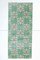 Tappeto Oushak vintage in lana fatta a mano 2x5 verde, Turchia, Immagine 1