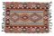 3x4 Vintage Turkish Kilim Oushak Handmade Wool Flatweave Rug Mini, Image 1