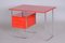 Czech Functionalism Red Chrome Writing Desk, 1940s 3