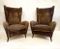 Italian Winged Back Armchairs, 1950s, Set of 2 1