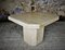 Vintage Italian Octagonal Travertine Coffee Table, 1970s or 1980s 7