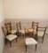 Sillas de comedor italianas con estructura de madera y asiento de tela color crema al estilo de Osvaldo Borsani, años 50. Juego de 6, Imagen 9