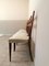 Sedie da pranzo con struttura in legno e seduta in stoffa color crema nello stile di Osvaldo Borsani, Italia, anni '50, set di 6, Immagine 7