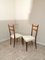 Sedie da pranzo con struttura in legno e seduta in stoffa color crema nello stile di Osvaldo Borsani, Italia, anni '50, set di 6, Immagine 11
